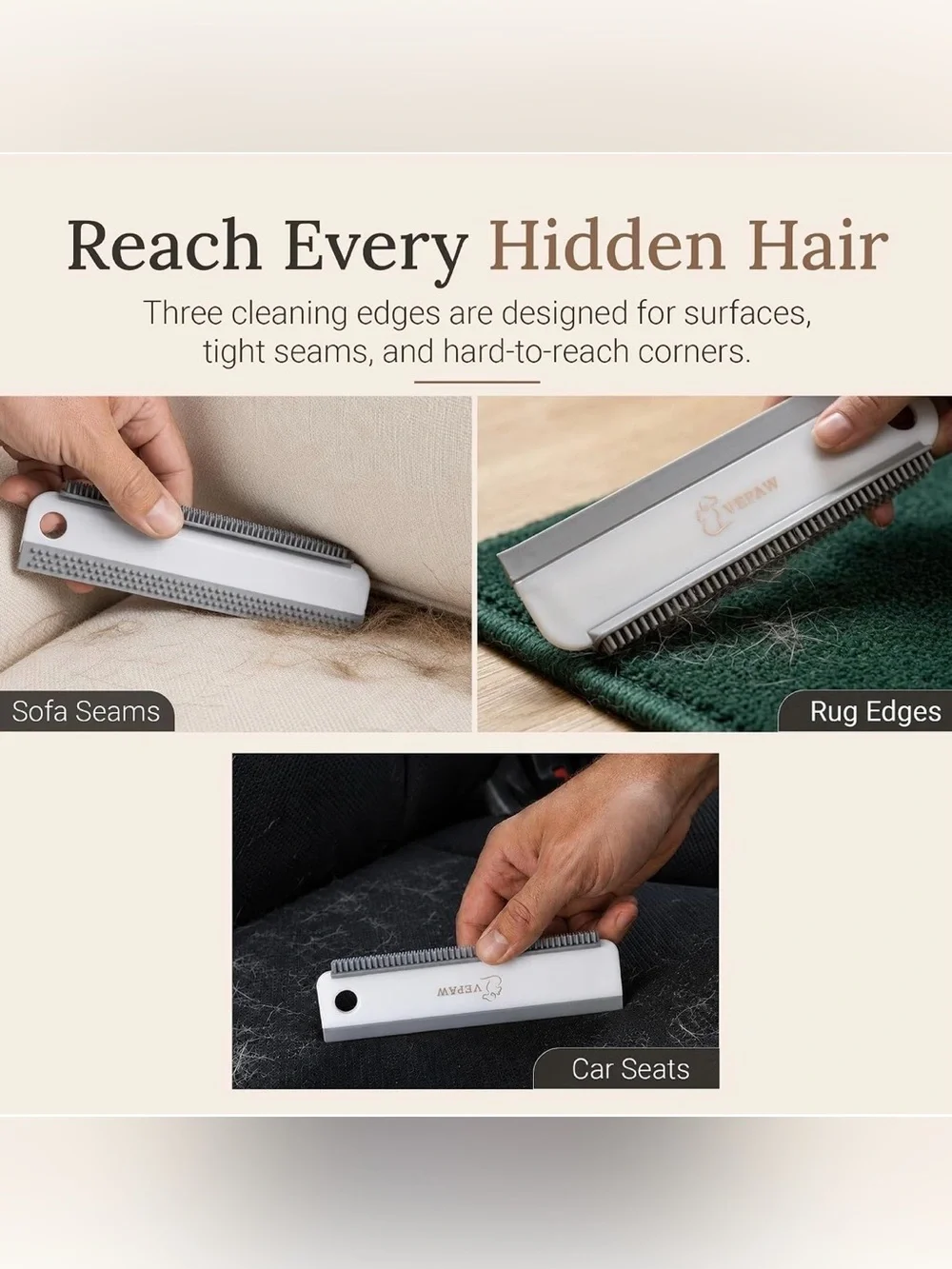 VEPAW Pet hair Remover kit for Dogs & Cats , Reusable Roller